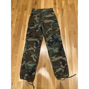 NATO Gov Issue‎ Cargo Pants Mens Green Beige Camo Button Fly Large Small X Long